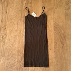 FREE PEOPLE Intimately Dark Olive Green Slip Dress